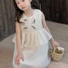 Vestido de Niña Verano 2025 Nuevo Vestido de Princesa de Temperamento sin Mangas para Niños Vestido Chaleco de Verano Vestido Estilo Occidental