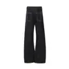 Calça Jeans de Perna Larga com Costura Curva para Homens, Novo Estilo Coreano Primavera/Verão Original em Denim com Efeito de Caimento, Calça Longa Casual Solta para Mulheres