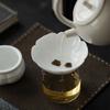 Juego de té de cerámica Mo Ji Joker con filtro de posos de té de Kung Fu, accesorios para ceremonia del té, filtro de posos de té de porcelana blanca de barro de jade, conjunto completo de adornos