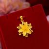 Collar con colgante de flor de lirio de imitación de oro para mujer, de latón chapado en oro, con flores recortadas, cadena para clavícula, transmisión en vivo, suministro popular.