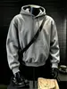 Sudadera Suave y Lisa Morado Ciruela de Algodón Grueso Forrada de Felpa para Hombres y Mujeres, Chaqueta con Capucha Casual Estilo Americano para Otoño e Invierno, Ropa de Pareja