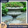 [Suministro directo de fábrica original] Maceta decorativa GRC, adornos de decoración para jardín de villa estilo europeo, fabricación de maceta para exteriores