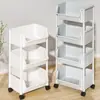 Estante de Almacenamiento Pequeño con Ruedas para Uso Doméstico, Organizador de Bocadillos de Múltiples Niveles, Estantería de Almacenamiento para Sala de Estar, Carrito Móvil con Cestas para Frutas y Verduras de Cocina