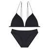 Outono Sexy Estilo Francês Fino Alça Ultra-Fina Fechamento Frontal Costas Lindas Conjunto de Sutiã Triângulo Sem Fio Lingerie para Mulheres