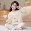 Pijama estilo princesa para meninas, modelos de primavera e outono, algodão puro, manga longa, novo estilo 2026, roupa de casa para meninas mais velhas