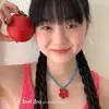 Estilo Ins Coreano Mismo Estilo que Blogger Colgante Pequeño Flor Roja Collar Azul de Verano Femenino Nicho Único Accesorios de Vacaciones Femenino