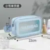 Bolsa de Higiene Pessoal PU Transparente Fosca Simples de Viagem Portátil Armazenamento de Cosméticos de Praia Bolsa de Cosméticos de PVC à Prova d'Água
