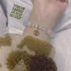 Pulsera Ojo de Gato Marca Fu Femenina ins Color Dorado Sin Color Regalo de Cumpleaños para Novia Femenina Nicho Simple Pulsera de Transporte