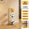 Suporte de armazenamento de basquete, futebol escolar, vôlei, suporte de basquete, suporte de exibição multicamadas multifuncional, cesta de armazenamento infantil