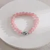 Estilo Retro Hecho a Mano Candado de Seguridad Piedra Reventada Cerámica Gato Colgante Pulsera Llena de Textura ~ Nuevo Estilo 2024