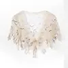Amazon Anos 1920 Vestido de Gala para Banquete Vestido de Casamento Feminino Xale Curto Acessórios de Vestuário Feminino Europeu e Americano Colete Pequeno com Lantejoulas