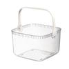 Cesta portátil transparente acampamento ao ar livre piquenique acampamento cesta de frutas prato de frutas estilo luxo leve sala de estar lanche cesta de armazenamento de plástico