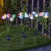 Luzes Solares de Jardim Externas à Prova d'Água Luzes Borboleta Vagalume Decoração de Atmosfera para Quintal Pequeno Luzes de Jardim de Chão Luzes de Gramado