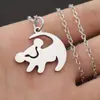 Transfronterizo Temu Más Vendido El Rey León Simba Colgante de Collar de Acero Inoxidable Joyería de Moda Regalo para Mujeres Accesorios de Acero de Titanio