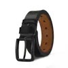 Cinturón de Cuero para Hombre Retro Casual Hebilla de Pin Negra Cinturón de Piel de Vaca Cinturón para Pantalones de Hombre Venta al por Mayor