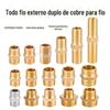 4 pontos 6 pontos 1 polegada fio externo de cobre alinhamento direto fio curto acoplamento rosca alongada conector de tubo de entrada conexões de tubo