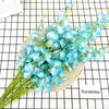Ramo de Orquídeas Amarillas Bailarinas, Flores de Plástico, Flores de Seda, Flores Artificiales, Arreglo Floral para Mesa de Comedor en Casa, Decoración de Arreglo Floral