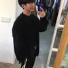 Suéter Cardigan Estilo Preguiçoso Masculino Bonito Estilo Coreano Cor Sólida Decote Em V 2024 Nova Chegada Estilo Preppy Jaqueta De Malha Masculina Outono