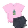 Comercio exterior Camiseta creativa casual europea y americana para mujer Camiseta de cuello redondo con estampado del mundo para mujer