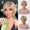 Peluca para mujer, cobertura completa de la cabeza, hecha a máquina, cabello inverso, degradado, gris abuela, texturizada, en capas, pelo corto, lisa, natural, artículo popular de TEMU