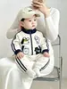 Traje Deportivo Casual para Niños Primavera y Otoño Bebé Oso Pequeño Pantalones con Felpa Juego de Dos Piezas Ropa de Otoño de Dibujos Animados para Niños