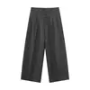 Mtlclothes Roupa Masculina Estilo Retro Old Money Design de Múltiplos Botões de Alta Qualidade Calças Casuais de Corte Amplo Caimento Fluido Tendência