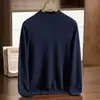 Suéter de Cachemira para Hombre Punto de Media Altura Cuello Medio Delgado Capa Base Suéter de Lana Casual de Negocios Ropa Interior