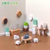 Micro-paisajismo Decoraciones Creativas DIY Serie de Muebles de Simulación Casa de Muñecas Dispensador de Agua Plantas en Maceta Adornos Pequeños de Escritorio