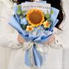 Producto Terminado de Girasol Tejido a Mano, Ramo de Hilo, Regalo de Vacaciones, Flores Artificiales Tejidas Simuladas, Venta al por Mayor Transfronteriza
