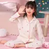 Nuevos Pijamas Infantiles 2026 para Primavera y Otoño, Estilo Delgado de Algodón Nube de Manga Larga, Ropa de Casa Moderna de Otoño para Niñas y Niñas Pequeñas