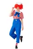 Disfraces de Muñeca de Tela Retro de Halloween Cosplay de Payaso Trajes de Juego de Rol para Hombres y Mujeres Uniformes de Juego