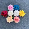 Simulación flor rosa pequeña al por mayor uso para boda capullo centro cabeza de flor rosa accesorios para arreglos florales flores cabeza de flor rosa