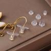 Tapón de Oído Individual a Granel Perno de Oreja Tapón Trasero Tapón de Oído de Silicona Plástico Transparente Accesorios para Pernos de Oreja Aretes Anti-caída