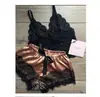 Pijama de Princesa de Tirantes de Seda para Damas Europeas y Americanas Sexy Tentación Conjunto de Dos Piezas Ropa Interior Camisón Ropa para el Hogar