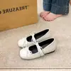 Elegantes Mocasines para Combinar con Faldas, Novedad Primavera/Verano 2025 Estilo Hada Moño Cuadrado Zapatos Mary Jane