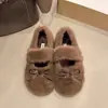 Zapatos de Felpa Suaves Nuevos Cálidos con Suela Gruesa para Viento Otoño/Invierno Ropa de Abrigo para Mujer 2026 Zapatillas de Algodón Dulces y Juveniles