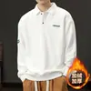 Sudadera con Capucha de Algodón Pesado Estilo Americano Camisa Polo para Hombre Llegada Nueva Otoño 2026 Camisa Chaqueta Holgada con Solapa de Manga Larga