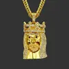Colgante de personalidad para hombre europeo y americano, joyería hip-hop, collar con colgante de corona, suministro de fabricantes de joyería