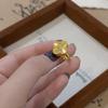 Anillo de trébol de cuatro hojas de arena dorada vietnamita, simulación de oro, moda simple, Joker, femenino, transmisión en vivo, e-commerce, suministro de fábrica, venta al por mayor