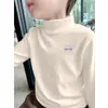 Y2171 # Camiseta Básica Masculina Derong, Top de Outono com Gola Alta Curta para Crianças, Camiseta de Manga Longa, Tendência Cartoon de Outono