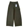 Pantalones retro versátiles de cintura alta y pierna ancha con una caída estructurada, cintura elástica en la espalda y bolsillos grandes para un look casual favorecedor para el trabajo H090910