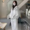 Chamarra Sudadera con Capucha Estilo Coreano para Mujer Otoño e Invierno Casual Nuevo 2025 Cárdigan Cierre Sudadera Gruesa