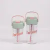 Copo de água de verão moderno para estudantes, copo com canudo estilo ins, copo de chá floral portátil, copo de chá e café de alta aparência para escritório