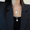 Colar Ins Estilo Minimalista Europeu e Americano Design Nicho Fecho Coração Ot Aço Titânio Unissex Personalidade Estudante Corrente Suéter Tendência