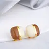 Nuevos Pendientes Cuadrados Redondos Geométricos de Contraste con Goteo de Aceite Retro Elegantes Simples de Gama Alta Exquisitos para Mujeres Literarios y Artísticos