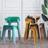 Sillas de Plástico Transfronterizas, Sillas de Respaldo Simple, Sillas para Oficina en Casa, Sillas de Comedor Comerciales, Sillas de Espera para Tiendas de Té de Leche, Sillas de Comedor, Sillas de Cuerno de Vaca