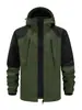 Chaqueta con capucha para hombre de estilo urbano americano, estilo primavera y otoño, bloques de color blanco y negro, abrigo cortavientos versátil de moda para jóvenes