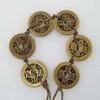 Artesanías Antiguas Seis Emperadores Diámetro 28 mm Espesor 2.2 mm Monedas de Seis Emperadores de Imitación Latón Monedas de Cobre Juego de Seis