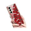 Adecuado para funda de teléfono móvil Samsung Zfoldable6, Cubierta protectora de cristal electrochapado con mundo centrado en el corazón, Carcasa y película Foldable6 Integradas Creativas