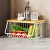 Prateleira de Armazenamento para Cozinha, Caixa de Lanches Doméstica de Chão, Cesta de Frutas e Legumes para Brinquedos na Sala de Estar, Carrinho de Legumes, Prateleira de Armazenamento Multicamadas